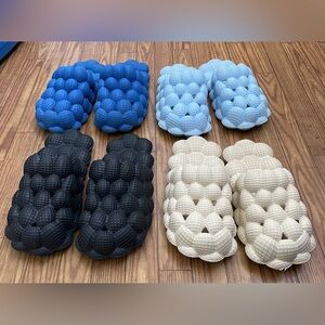 Lot Of 4 Bubble Slide Slippers Unisex Sizes 10-11